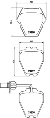 BREMBO Bremsesæt, skivebremser ik3ebym6l2 foraksel indvendig ventileret 323mm 30mm for SEAT VW AUDI
