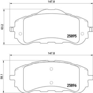 BREMBO Bremsesæt, skivebremser sg000000v7 foraksel indvendig ventileret 283mm 26mm for PEUGEOT
