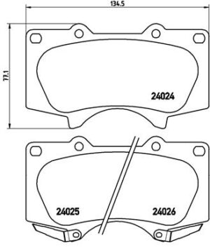 BREMBO Bremsesæt, skivebremser sg000008hy foraksel indvendig ventileret 338mm 32mm for TOYOTA LEXUS