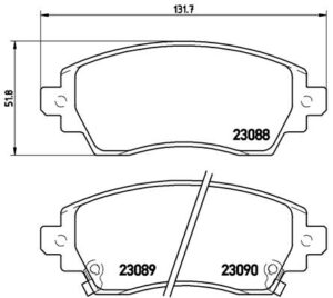 BREMBO Bremsesæt, skivebremser sg000008ic foraksel indvendig ventileret 255mm 22mm for CHEVROLET TOYOTA GREAT WALL