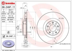 BREMBO Bremsesæt, skivebremser sg00000cjg foraksel indvendig ventileret 330mm 28mm for ALFA ROMEO