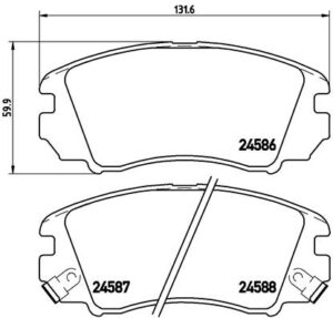 BREMBO Bremsesæt, skivebremser sg00000cjo foraksel perforeret/ventileret 300mm 28mm for HYUNDAI KIA