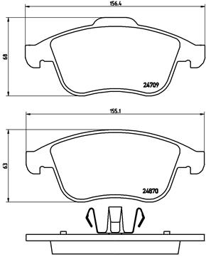 BREMBO Bremsesæt, skivebremser sg00000cjq foraksel indvendig ventileret 296mm 26mm for RENAULT