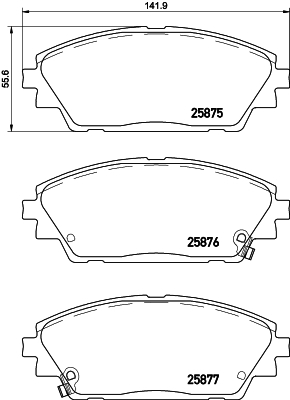 BREMBO Bremsesæt, skivebremser sg00000ckl foraksel indvendig ventileret 280mm 25mm for MAZDA