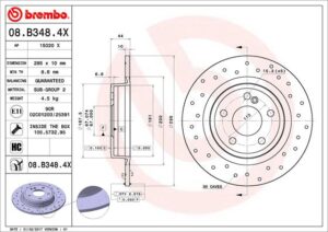 BREMBO Bremsesæt, skivebremser sg00000cl4 bagaksel fuld 295mm 10mm for MERCEDES-BENZ INFINITI