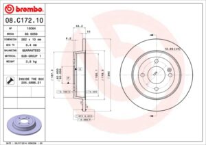 BREMBO Bremsesæt, skivebremser sg00000clp bagaksel fuld 262mm 10mm for GEELY HYUNDAI KIA HYUNDAI (BEIJING) KIA (DYK)