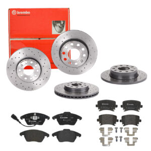 BREMBO Bremsesæt, skivebremser sg00000e30 foraksel perforeret 256mm 25mm for SEAT VW VW (SVW) VW (FAW) SKODA AUDI SKODA (SVW) AUDI (FAW)