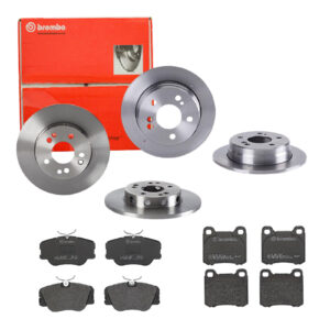 BREMBO Bremsesæt, skivebremser sg00000e4x foraksel fuld 258mm 9mm for MERCEDES-BENZ