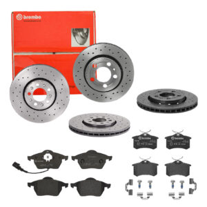 BREMBO Bremsesæt, skivebremser sg00000e7y bagaksel perforeret/ventileret 256mm 22mm for CITROËN PEUGEOT FORD MG (SAIC) ROEWE (SAIC) LANCIA ZHONGHUA (B