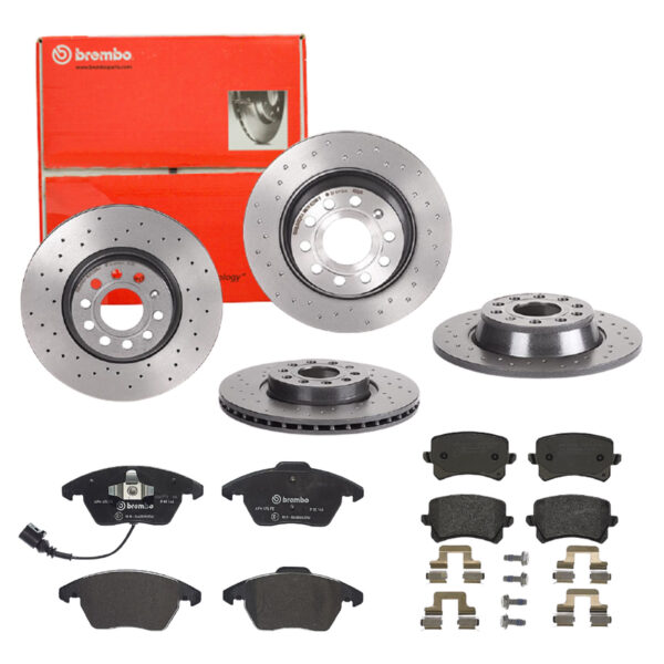 BREMBO Bremsesæt, skivebremser sg00000ec0 bagaksel perforeret 282mm 25mm for VW QOROS SKODA VW (SVW) AUDI SKODA (SVW) VW (FAW) CHANA SEAT GAC