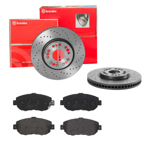 BREMBO Bremsesæt, skivebremser sk8k0eziu3 foraksel perforeret/ventileret 296mm 32mm for TOYOTA LEXUS NISSAN