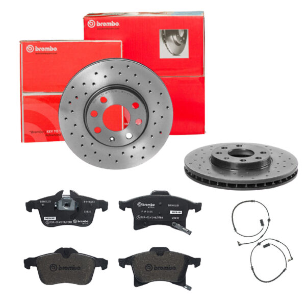 BREMBO Bremsesæt, skivebremser sk8k0f00j7 foraksel perforeret/ventileret 256mm 24mm for OPEL VAUXHALL GENERAL MOTORS SATURN AC
