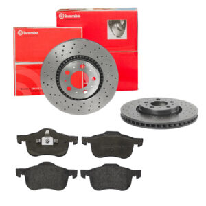 BREMBO Bremsesæt, skivebremser sk8k0f03h1 foraksel perforeret/ventileret 305mm 28mm for VOLVO