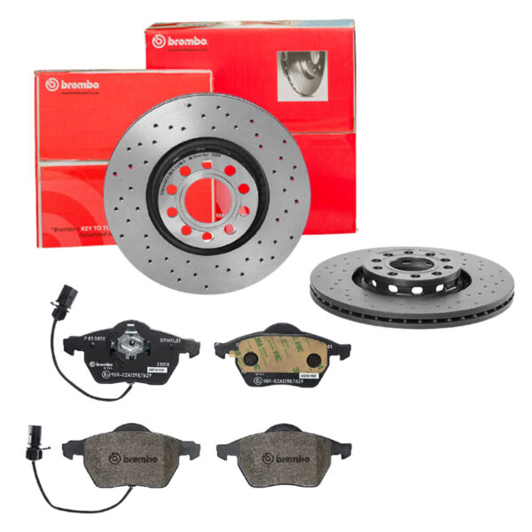 BREMBO Bremsesæt, skivebremser sk8k0f0en5 foraksel perforeret/ventileret 312mm 25mm for VW SKODA AUDI AUDI (FAW) SEAT