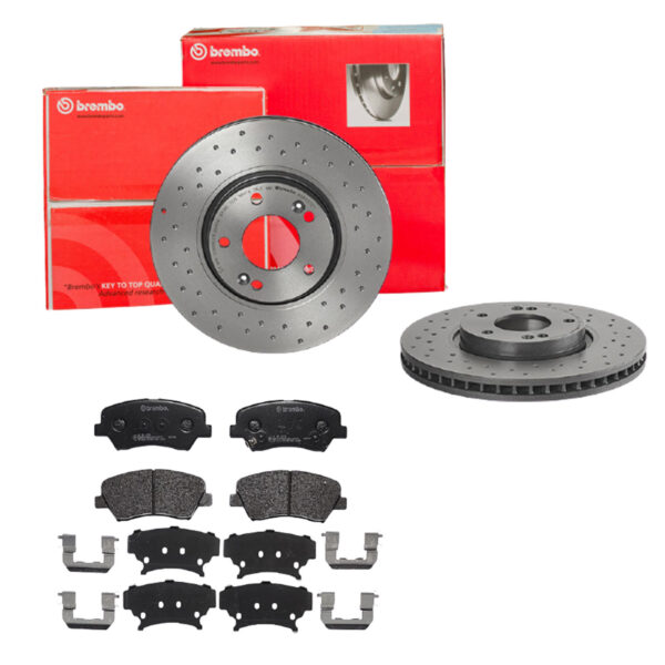 BREMBO Bremsesæt, skivebremser sk8k0f0iq3 foraksel perforeret/ventileret 300mm 28mm for HYUNDAI KIA HYUNDAI (BEIJING)