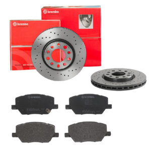 BREMBO Bremsesæt, skivebremser sk8k0f0jm5 foraksel perforeret/ventileret 281mm 26mm for ALFA ROMEO FIAT JEEP JEEP (GAC FCA) CHRYSLER