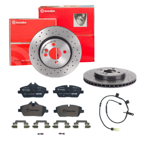 BREMBO Bremsesæt, skivebremser sk8k0f0ld3 foraksel perforeret/ventileret 280mm 22mm for MINI BMW