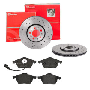 BREMBO Bremsesæt, skivebremser sk8k0f0pz7 foraksel perforeret/ventileret 288mm 25mm for SKODA VW (FAW) AUDI SEAT VW VW (SVW) SKODA (SVW)