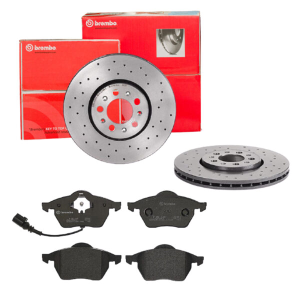 BREMBO Bremsesæt, skivebremser sk8k0f0pz7 foraksel perforeret/ventileret 288mm 25mm for SKODA VW (FAW) AUDI SEAT VW VW (SVW) SKODA (SVW)
