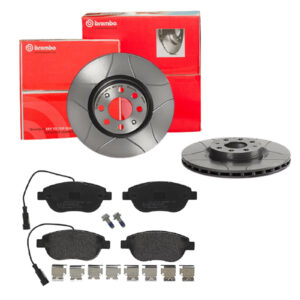 BREMBO Bremsesæt, skivebremser sk8k0f0qg3 foraksel lukket 284mm 22mm for OPEL ABARTH FIAT VAUXHALL