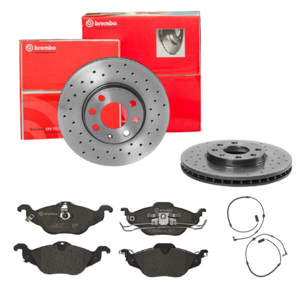 BREMBO Bremsesæt, skivebremser sk8k0f0rf5 foraksel perforeret/ventileret 256mm 24mm for OPEL VAUXHALL