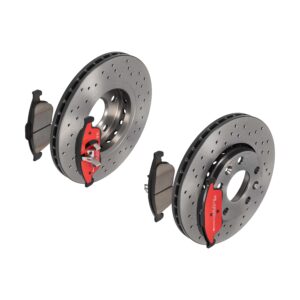 BREMBO Bremsesæt, skivebremser sk8k0f0um7 foraksel perforeret/ventileret 280mm 24mm for DACIA RENAULT NISSAN