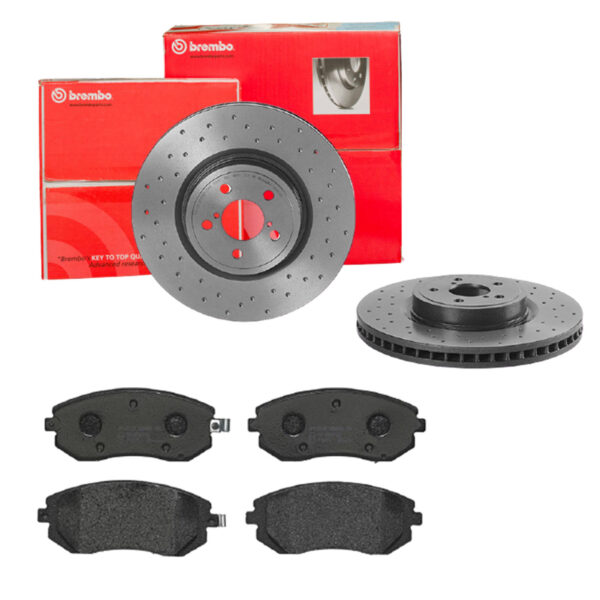 BREMBO Bremsesæt, skivebremser sk8k0f10x5 foraksel perforeret/ventileret 316mm 30mm for SAAB SUBARU TOYOTA