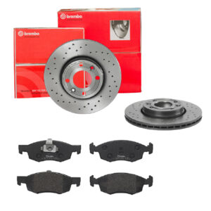 BREMBO Bremsesæt, skivebremser sk8k0f1579 foraksel perforeret/ventileret 260mm 22mm for DACIA NISSAN RENAULT