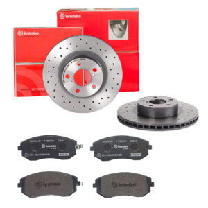 BREMBO Bremsesæt, skivebremser sk8k0f1ia9 foraksel perforeret/ventileret 276mm 24mm for SAAB SUBARU TOYOTA