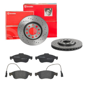 BREMBO Bremsesæt, skivebremser sk8k0f1iw5 foraksel perforeret/ventileret 281mm 26mm for ALFA ROMEO FIAT JEEP