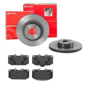 BREMBO Bremsesæt, skivebremser sk8k0f1n07 foraksel perforeret/ventileret 293mm 24mm for TOYOTA NISSAN SUBARU
