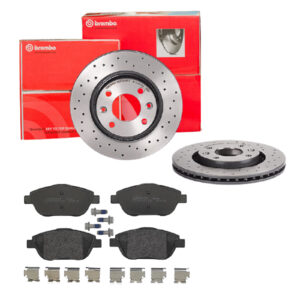 BREMBO Bremsesæt, skivebremser sk8k0f1pr3 foraksel perforeret/ventileret 266mm 22mm for PEUGEOT CITROËN DS OPEL FENGSHEN CITROËN (DF-PSA)