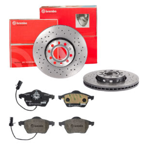 BREMBO Bremsesæt, skivebremser sk8k0f1rz3 foraksel perforeret/ventileret 288mm 25mm for AUDI SEAT VW SKODA AUDI (FAW)