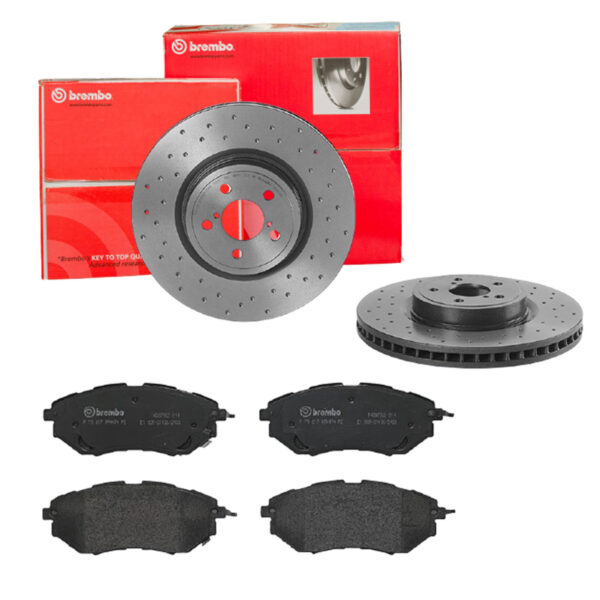 BREMBO Bremsesæt, skivebremser sk8k0f1vf5 foraksel perforeret/ventileret 316mm 30mm for SUBARU