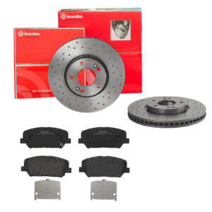 BREMBO Bremsesæt, skivebremser sk8k0f1wd7 foraksel perforeret/ventileret 300mm 28mm for KIA HYUNDAI