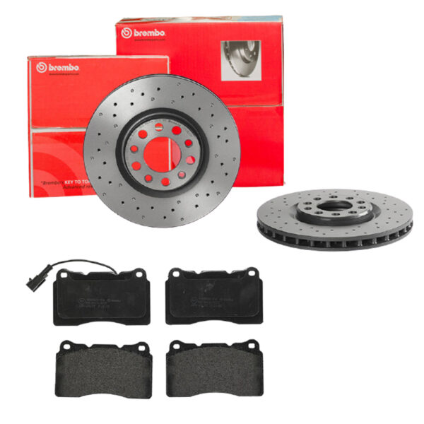 BREMBO Bremsesæt, skivebremser sk8k0f2075 foraksel perforeret/ventileret 305mm 28mm for ALFA ROMEO FIAT (GAC) LANCIA MASERATI DODGE CHRYSLER