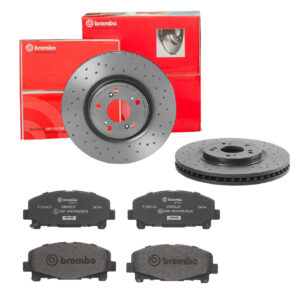 BREMBO Bremsesæt, skivebremser sk8k0f2301 foraksel perforeret/ventileret 320mm 32mm for HONDA