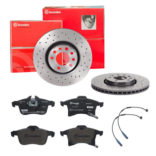 BREMBO Bremsesæt, skivebremser sk8k0f25o7 foraksel perforeret/ventileret 308mm 25mm for OPEL VAUXHALL SAAB GENERAL MOTORS SATURN AC