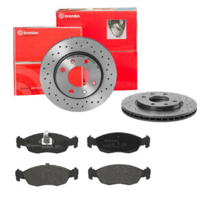 BREMBO Bremsesæt, skivebremser sk8k0f2d73 foraksel perforeret/ventileret 247mm 20mm for CITROËN PEUGEOT
