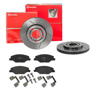 BREMBO Bremsesæt, skivebremser sk8k0f2fo3 foraksel lukket 256mm 22mm for AUDI SKODA VW SKODA (SVW) SEAT VW (FAW) VW (SVW)