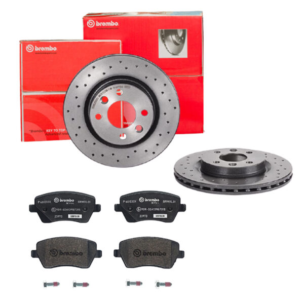 BREMBO Bremsesæt, skivebremser sk8k0f2n19 foraksel perforeret/ventileret 259mm 20mm for MERCEDES-BENZ RENAULT NISSAN DACIA LADA RENAULT TRUCKS