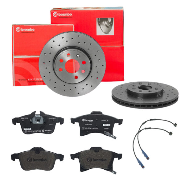 BREMBO Bremsesæt, skivebremser sk8k0f2ql7 foraksel perforeret/ventileret 280mm 25mm for OPEL VAUXHALL GENERAL MOTORS SATURN AC