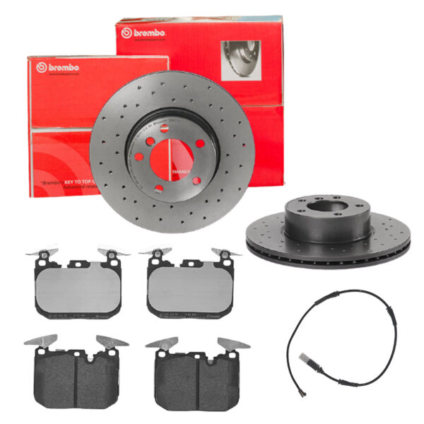 BREMBO Bremsesæt, skivebremser sk8k0f2rg9 foraksel perforeret/ventileret 312mm 24mm for BMW