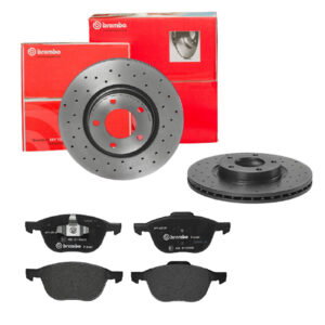 BREMBO Bremsesæt, skivebremser sk8k0f2v67 foraksel perforeret/ventileret 300mm 25mm for FORD FORD (CHANGAN) VOLVO MAZDA NISSAN MITSUBISHI MAZDA (CHANG