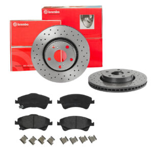 BREMBO Bremsesæt, skivebremser sk8k0f2vm3 foraksel perforeret/ventileret 295mm 26mm for TOYOTA