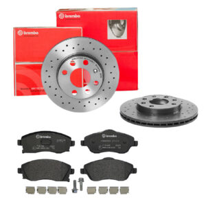 BREMBO Bremsesæt, skivebremser sk8k0f3323 foraksel perforeret/ventileret 240mm 20mm for OPEL VAUXHALL GENERAL MOTORS