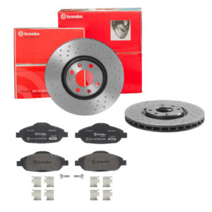BREMBO Bremsesæt, skivebremser sk8k0f39w3 foraksel perforeret/ventileret 302mm 26mm for PEUGEOT DS CITROËN DS (CAPSA)