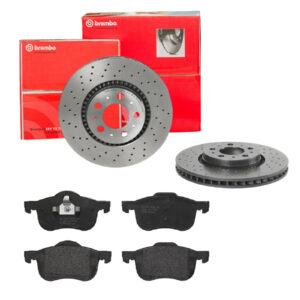 BREMBO Bremsesæt, skivebremser sk8k0f3ew0 foraksel perforeret/ventileret 305mm 28mm for VOLVO