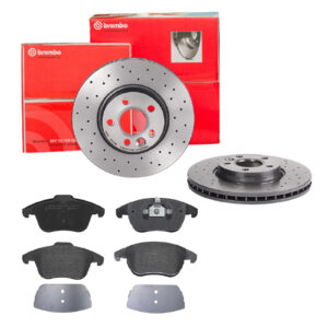 BREMBO Bremsesæt, skivebremser sk8k0f3j38 foraksel perforeret/ventileret 300mm 28mm for FORD ROEWE (SAIC) VOLVO VOLVO (CHANGAN) LAND ROVER