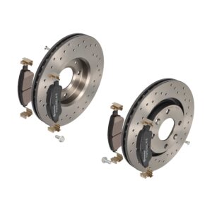 BREMBO Bremsesæt, skivebremser sk8k0f3jk4 foraksel perforeret/ventileret 266mm 22mm for PEUGEOT CITROËN DS PEUGEOT (DF-PSA) OPEL FENGSHEN CITROËN (DF-